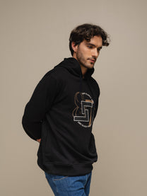 Felpa con cappuccio da uomo con stampa logo