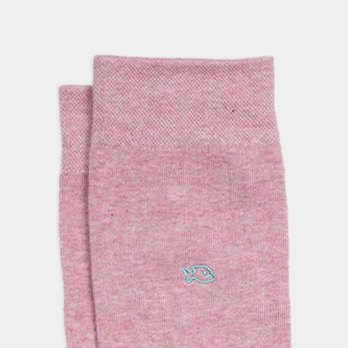 Calzini tinta unita rosa mélange
