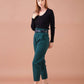 Pantaloni in twill con pieghe