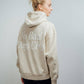 Felpa oversize con cappuccio No Bad Days Club beige