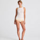 Top smanicato Alberte in lana bianco sporco