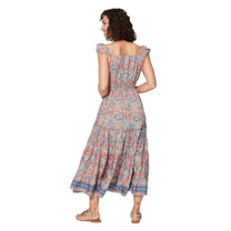 Abito lungo estivo boho con fantasia paisley
