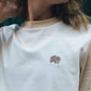 T-shirt donna color block naturale in cotone biologico
