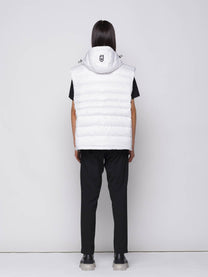 Gilet imbottito con cappuccio e zip