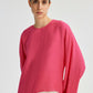 Tunica lunga con spacco frontale fucsia