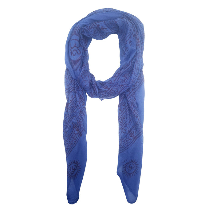 Foulard estivo in viscosa blu