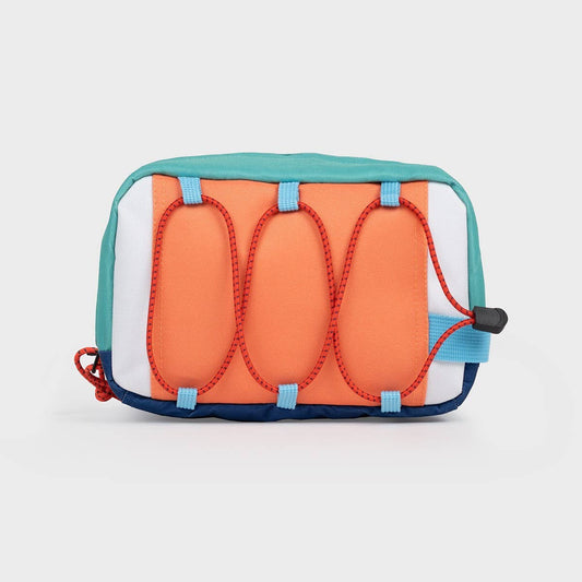 Borsa da toilette in poliestere riciclato multicolore