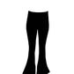 Pantaloni a zampa neri in poliammide elasticizzata