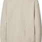 Cardigan Clara in lana d’agnello biologica color Fossil