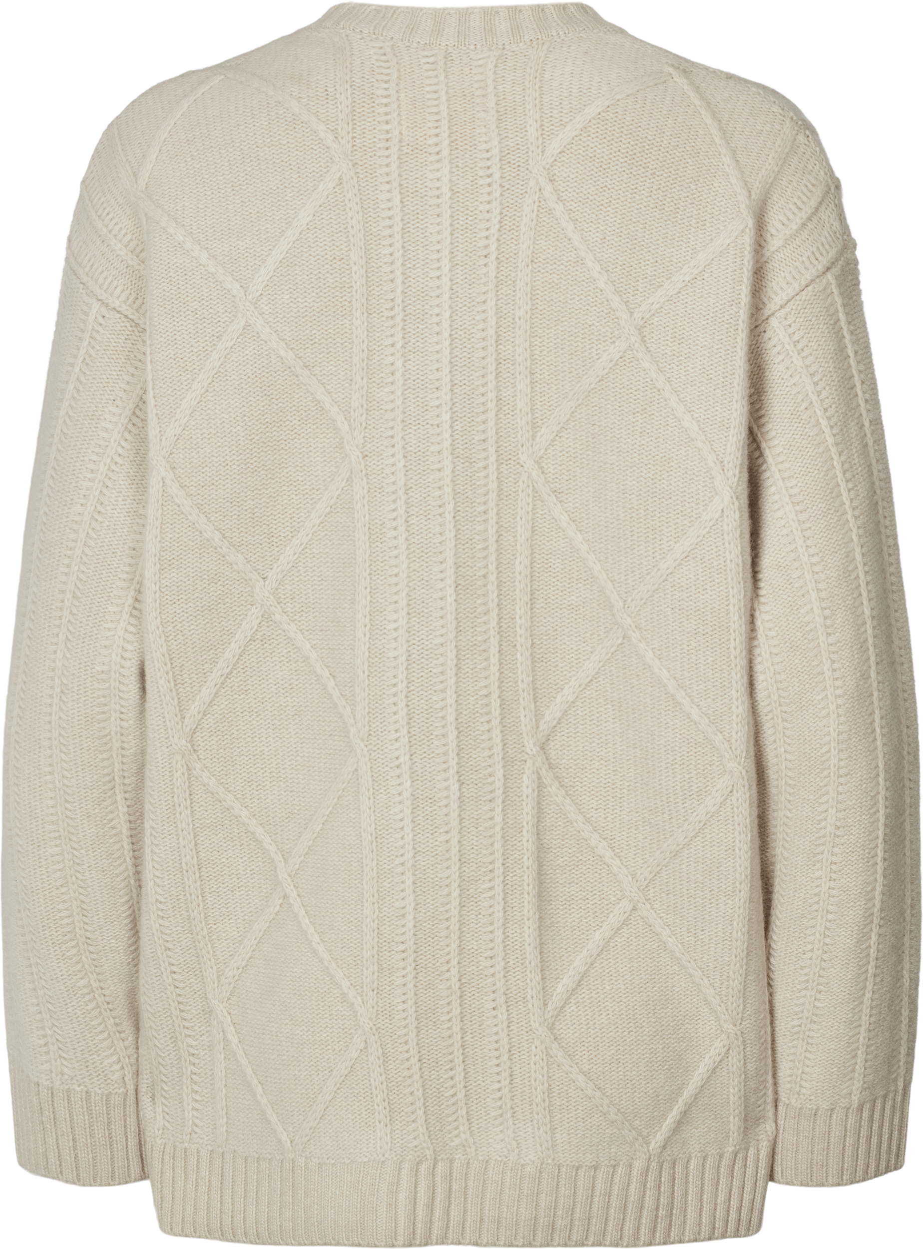 Cardigan Clara in lana d’agnello biologica color Fossil
