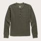 Henley a coste in cotone riciclato da donna verde foresta mélange
