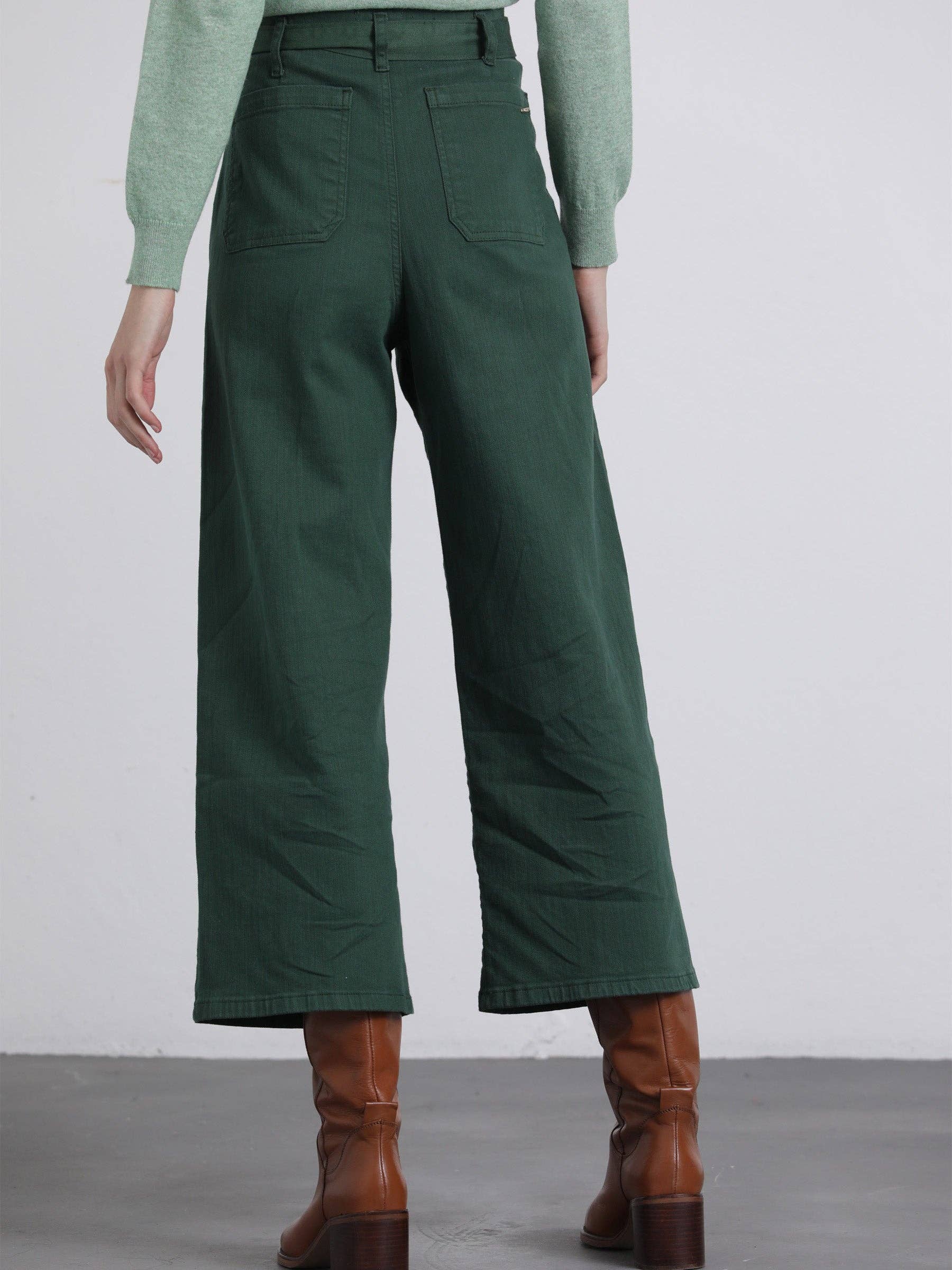 Pantaloni in twill con cintura