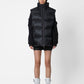 Gilet Piumino Nero con Zip e Logo