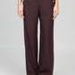 Pantaloni palazzo a vita alta color vino