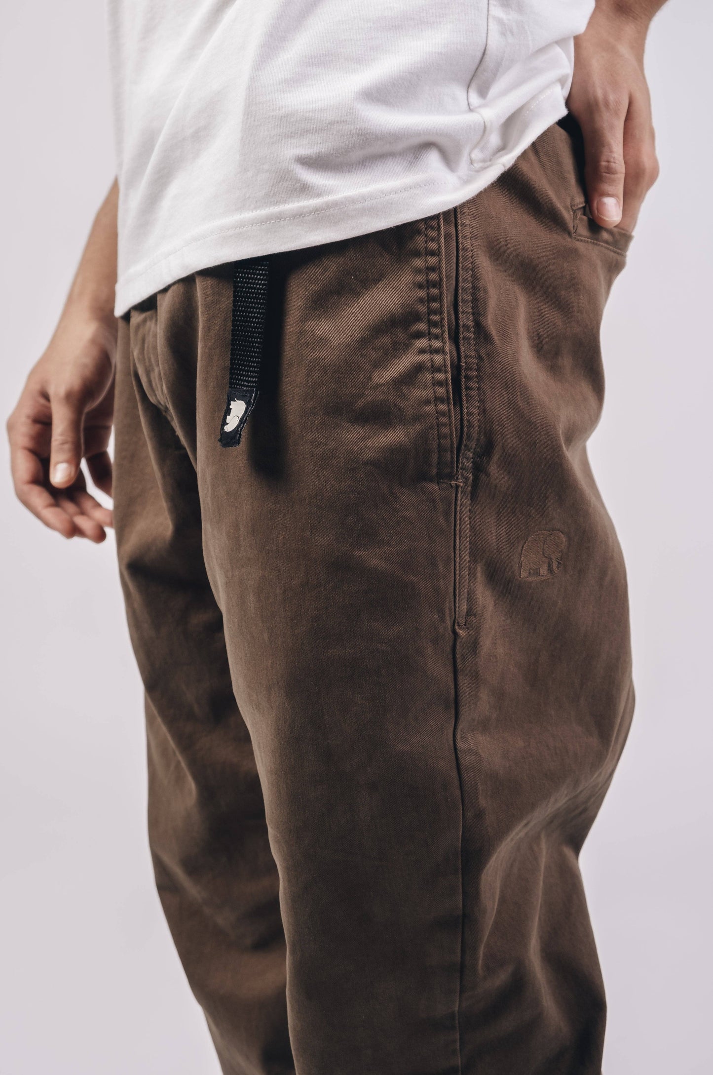 Pantaloni da arrampicata in cotone Ecodye marrone Poplar