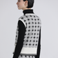 Gilet in maglia jacquard bicolore