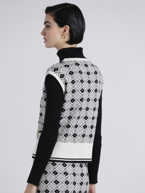 Gilet in maglia jacquard bicolore