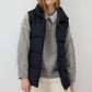 Gilet trapuntato con zip blu navy