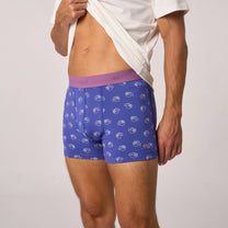 Boxer uomo in cotone biologico con stampa piranha