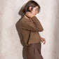 Cardigan corto in maglia con scollo a V e tasche