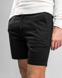 Pantaloncini elasticizzati neri in cotone