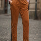 Pantaloni in velluto a coste cammello