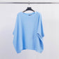 Maglione oversize a maniche corte con scollo rotondo