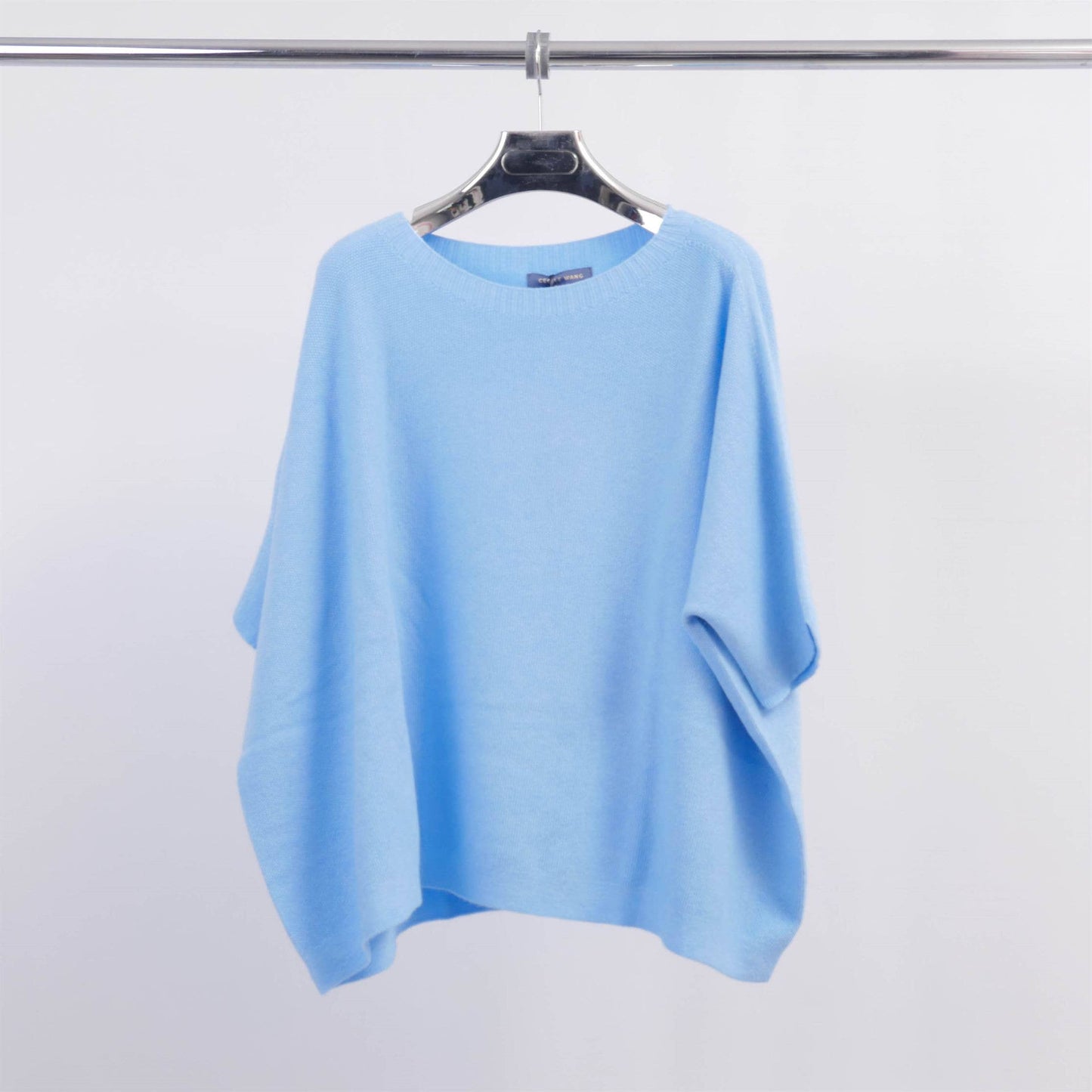 Maglione oversize a maniche corte con scollo rotondo