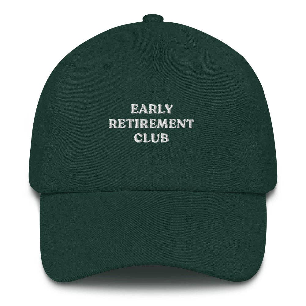 Cappellino "Early Retirement Club" ricamato
