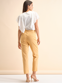 Pantaloni in twill con sette bottoni