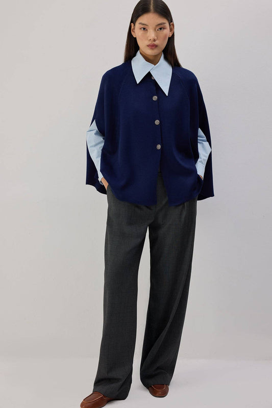 Poncho in maglia oversize
