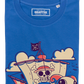T-shirt unisex blu con stampa manga barche