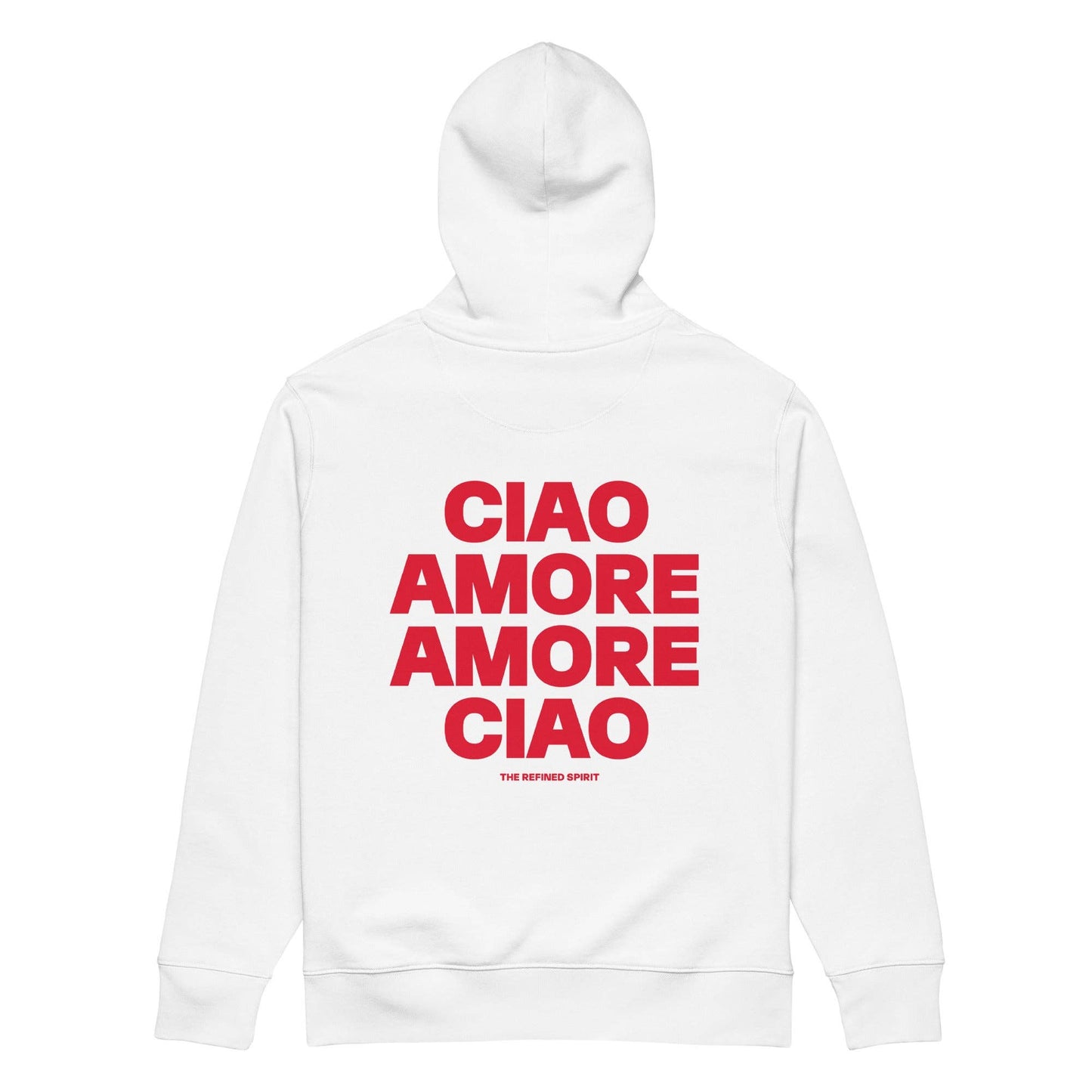 Felpa con cappuccio organica “Ciao Amore”