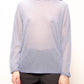 Maglione glitterato con scollo a barca in maglia 3D