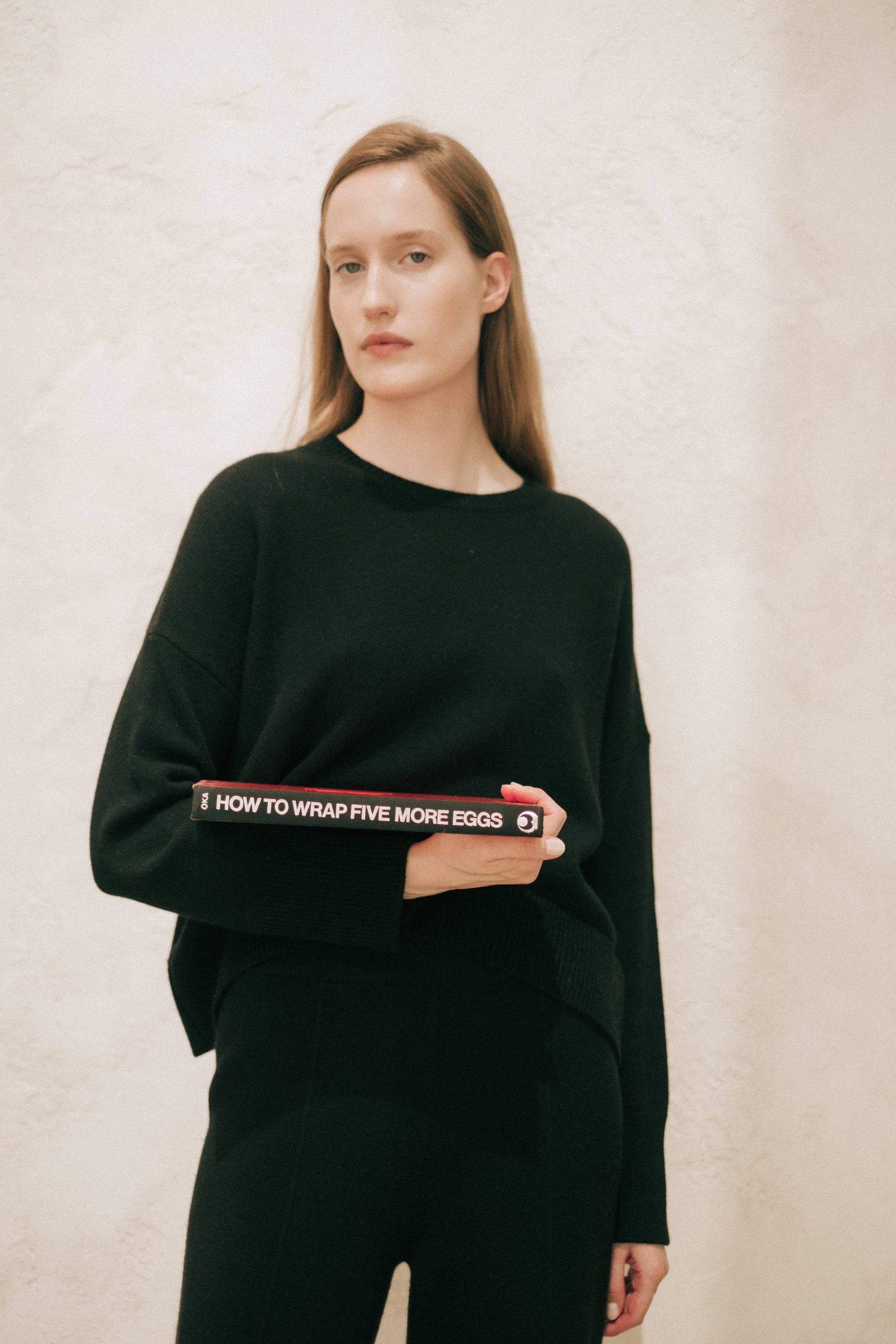 Maglione girocollo rilassato in misto cashmere