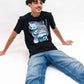 T-shirt unisex in cotone biologico con stampa Totoro manga