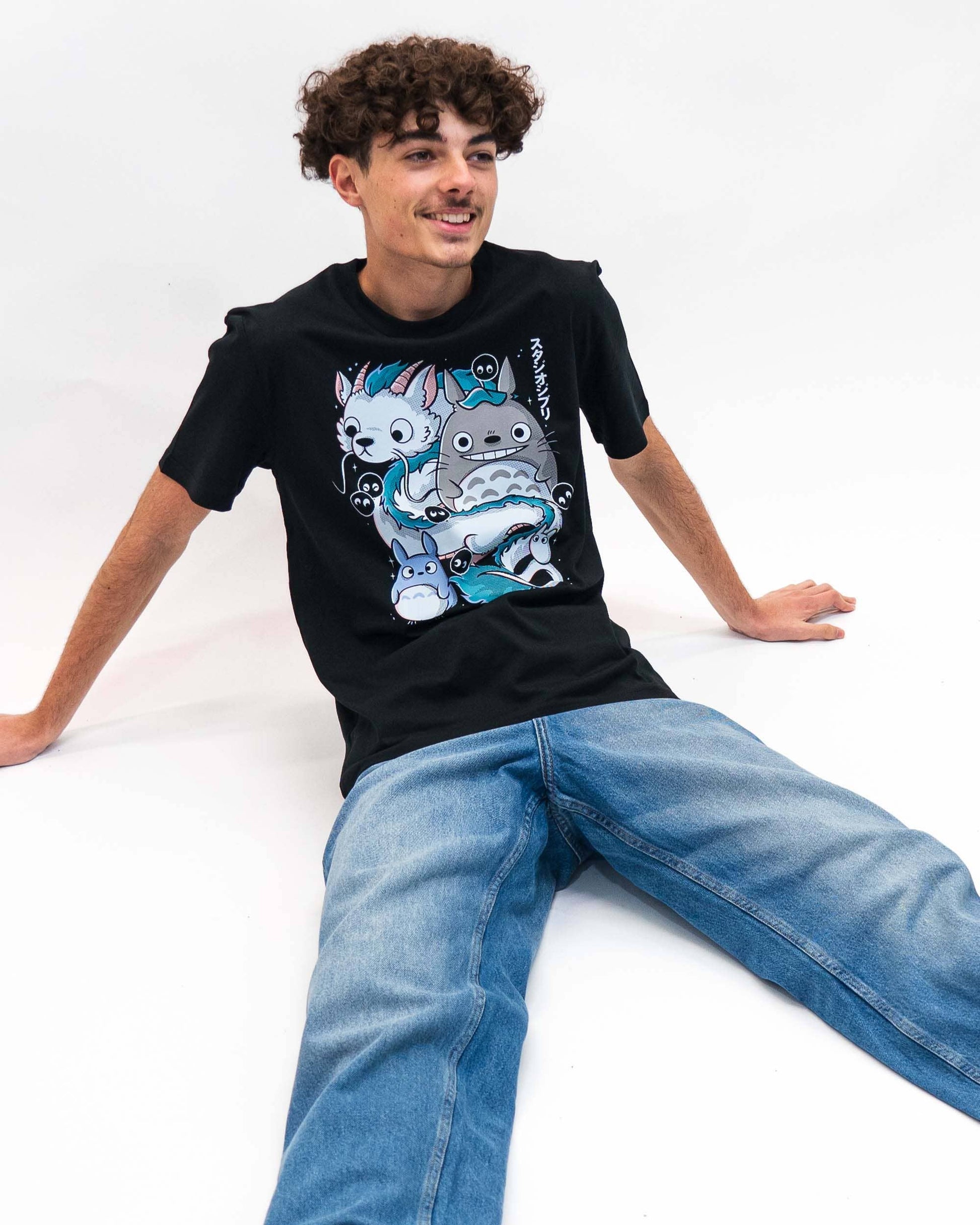 T-shirt unisex in cotone biologico con stampa Totoro manga