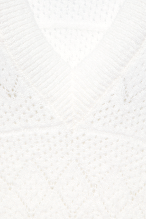 Maglione a maglia strutturata con scollo a V