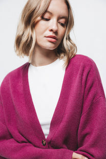 Cardigan in maglia con scollo a V