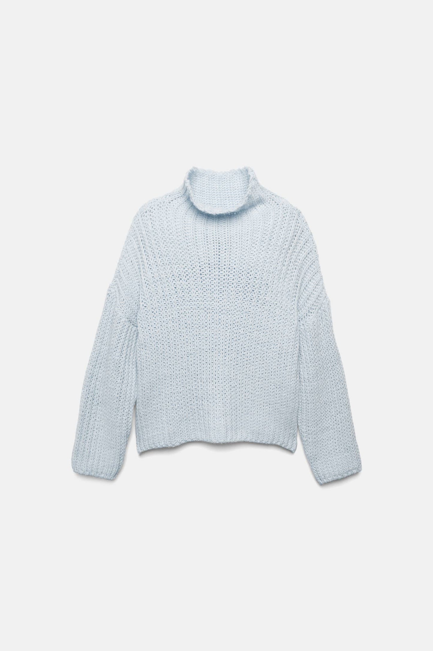 Maglione dolcevita a maglia grossa