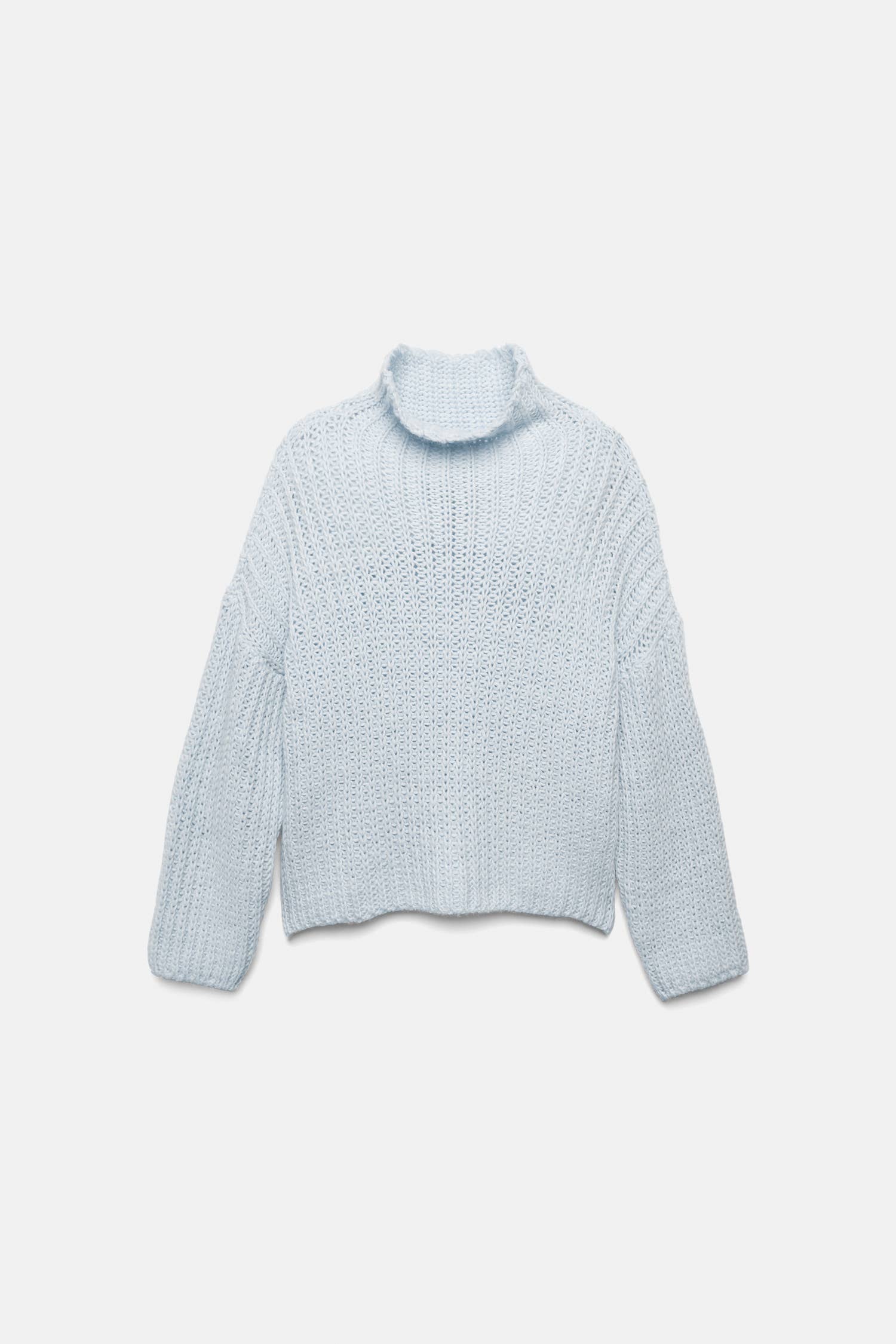 Maglione dolcevita a maglia grossa