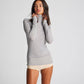 Maglia dolcevita Anna in lana grigio chiaro mélange
