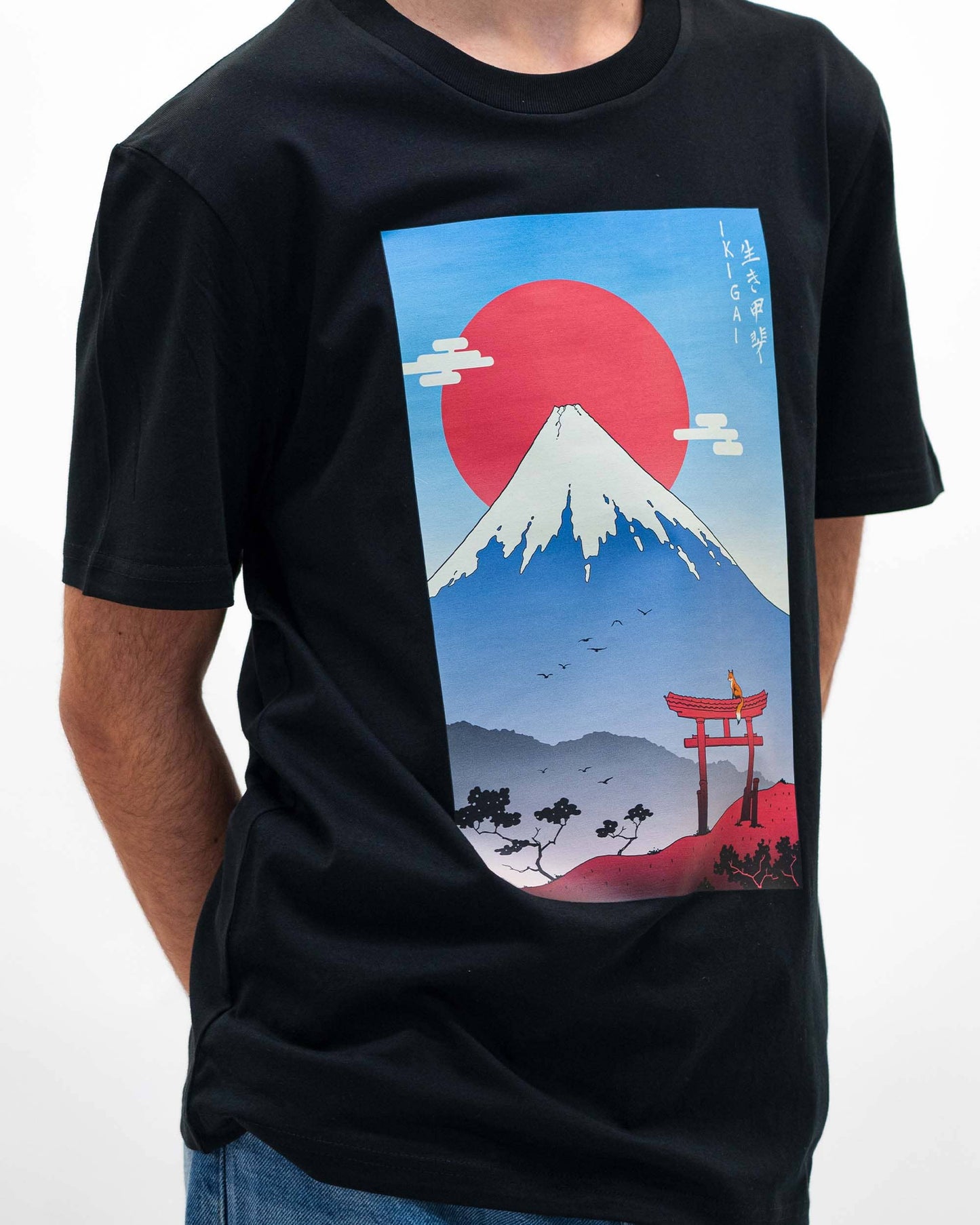 T-shirt Mount Fuji Ikigai in cotone biologico