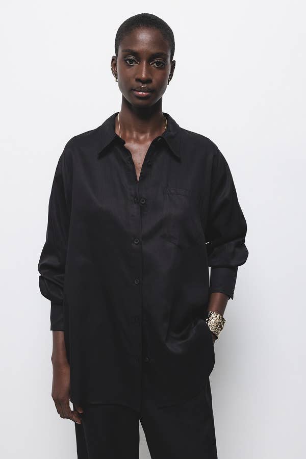 Camicia oversize con taschino