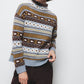 Maglione jacquard a collo alto