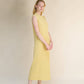 Abito smanicato in maglia a trecce misto cashmere