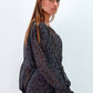 Blusa a pois con scollo a V e maniche morbide