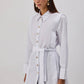 Camicia in popeline con cintura