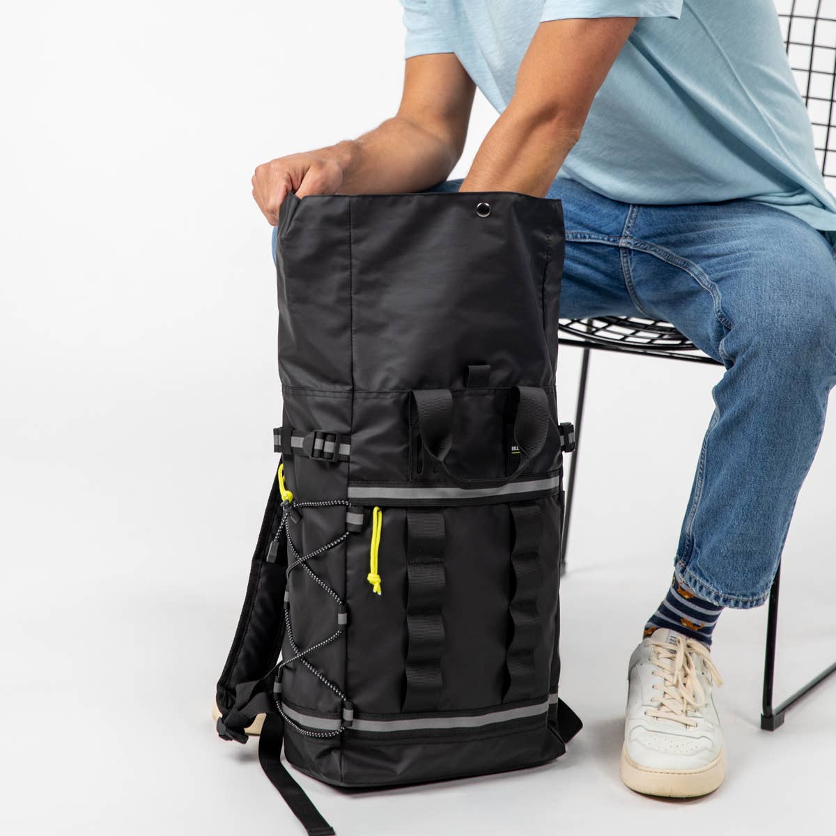Zaino impermeabile roll-top nero