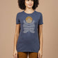 T-shirt Donna Peace in Plants Blu Marino
